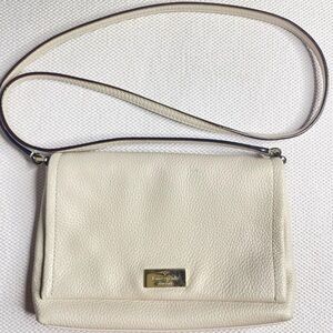 Kate Spade New York Pebbled Leather Crossbody Bag in Eggshell Rose Color